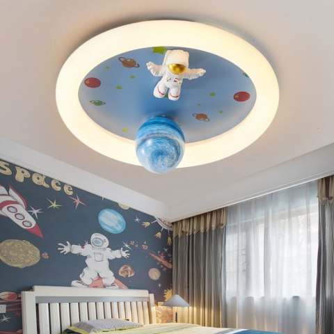Lampa LED sufitowa plafon do pokoju dziecięcego ściemniana + pilot astronauta