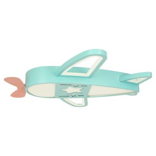 Lampa LED sufitowa plafon do pokoju dziecięcego ściemniana + pilot samolot